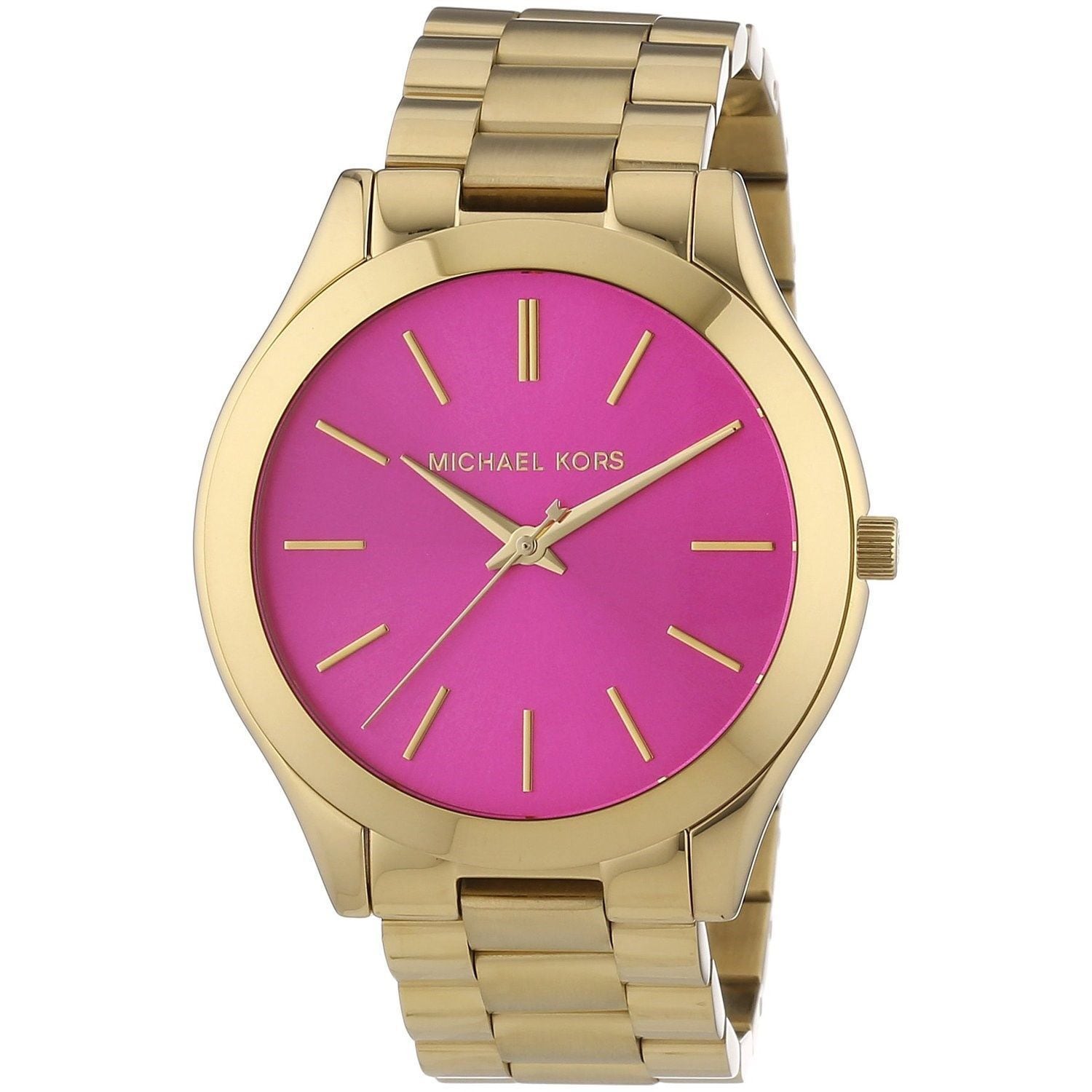 pink gold michael kors watch