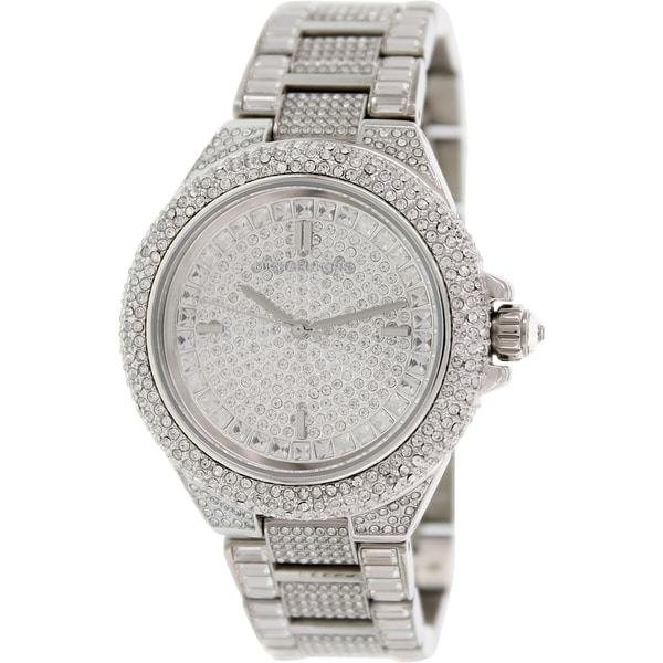 Michael Kors Women's Camille MK5869 Silver Stainless-Steel Quartz Watch with Silver Dial