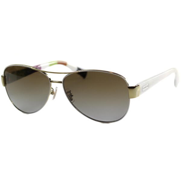 Shop Coach Women's 'HC 7003 Kristina 9051T5' Aviator Sunglasses Free