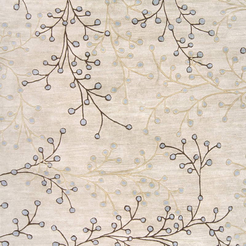 Sakura Handmade Transitional Floral Wool Area Rug
