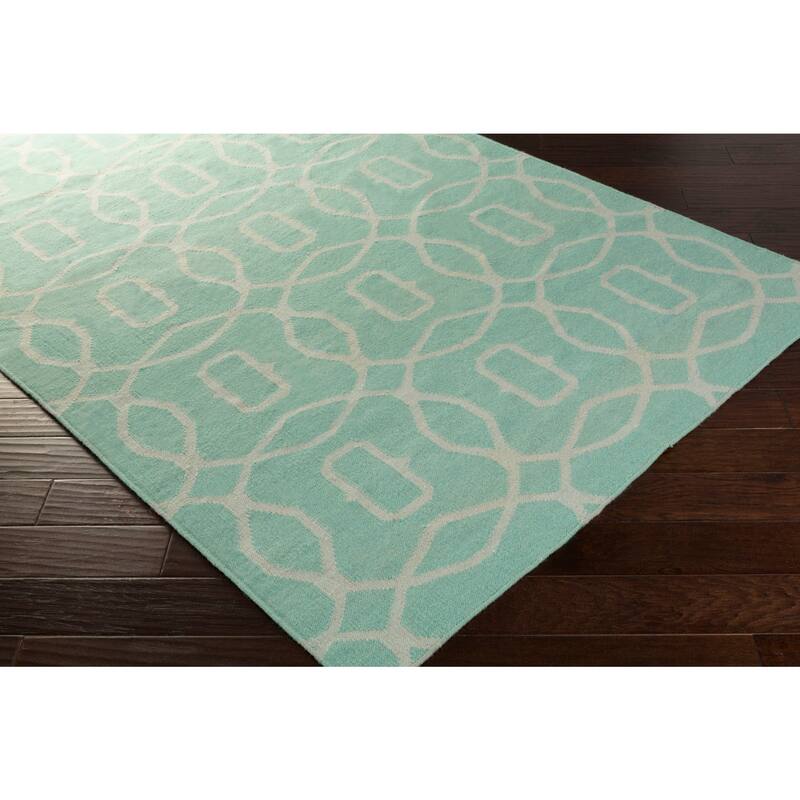 Hand-woven Boston Flatweave Wool Area Rug