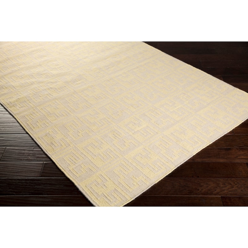 Hand-woven Boise Flatweave Abstract Wool Area Rug