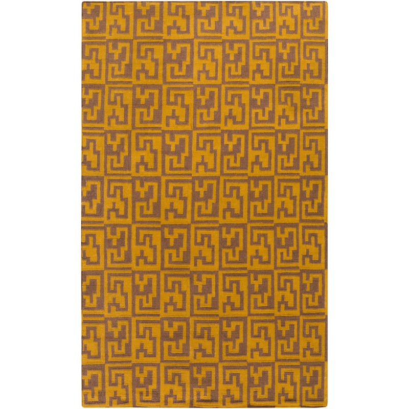 Hand-woven Boise Flatweave Abstract Wool Area Rug