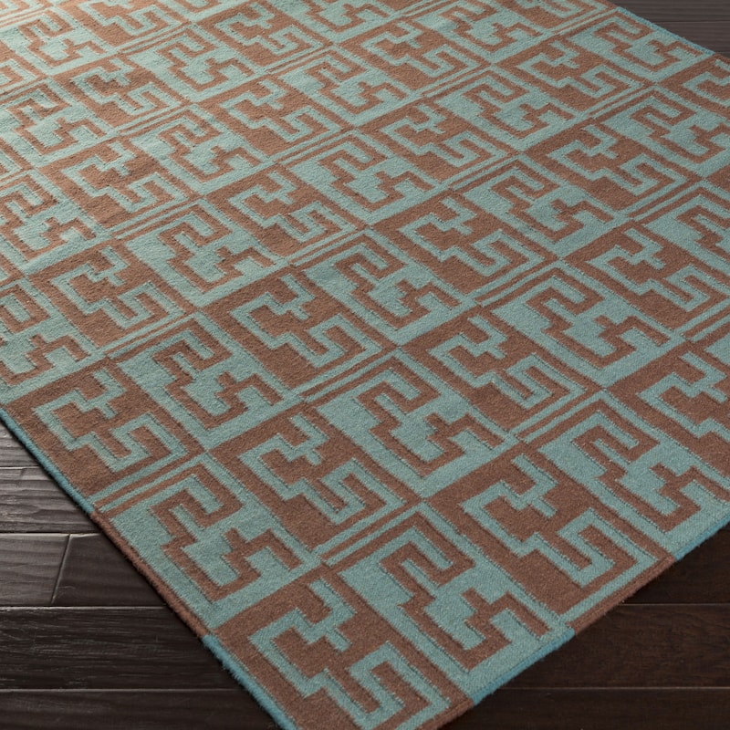 Hand-woven Boise Flatweave Abstract Wool Area Rug
