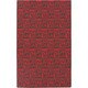 preview thumbnail 6 of 17, Hand-woven Boise Flatweave Abstract Wool Area Rug - 2' x 3' Red/Black