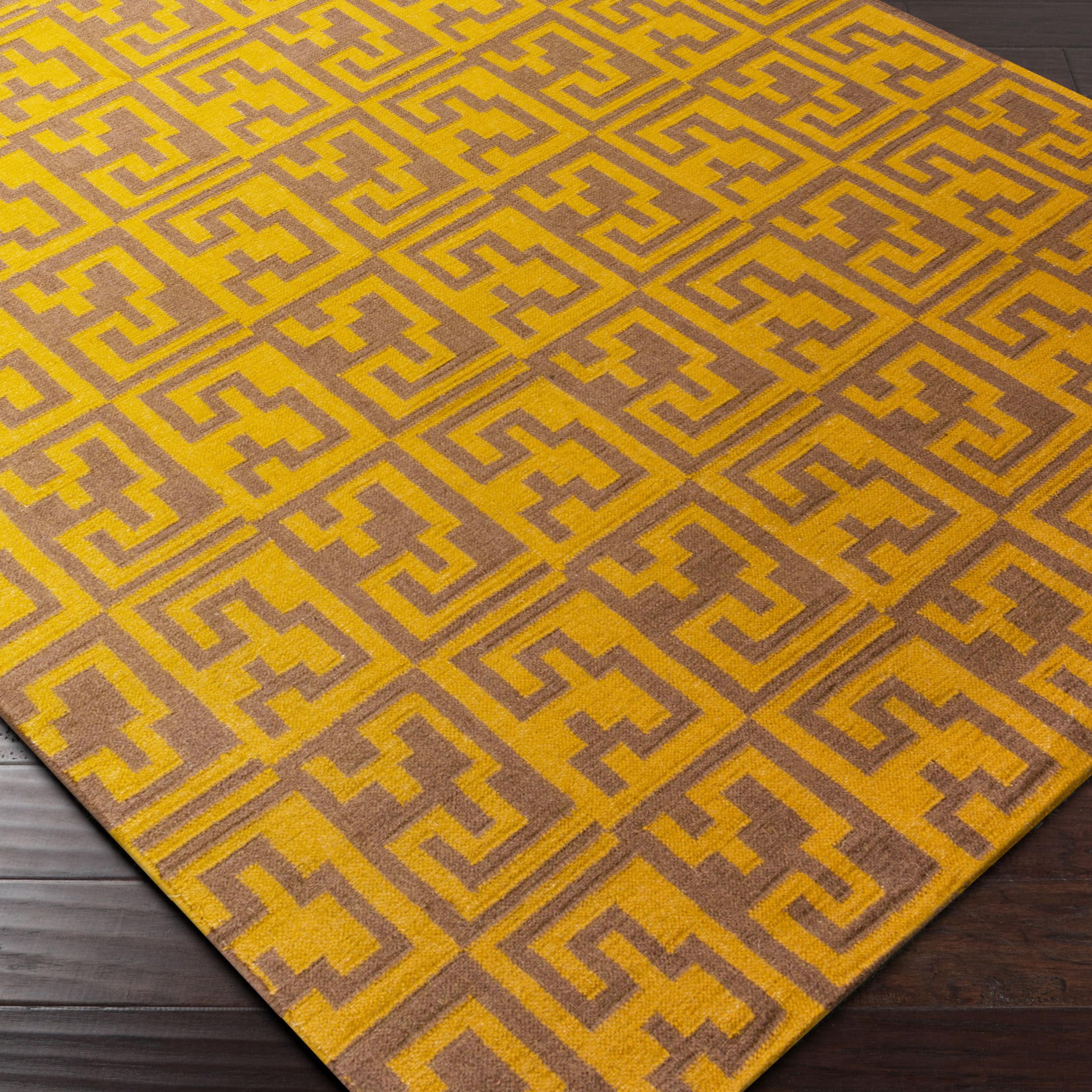 Hand-woven Boise Flatweave Abstract Wool Area Rug - 2' x 3'