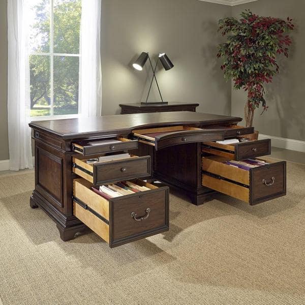 Shop Drake 72 Inch Executive Desk And Credenza With Hutch Free