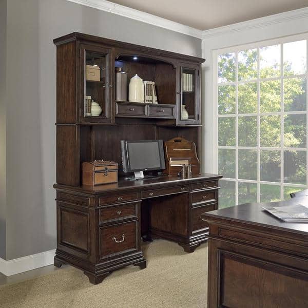 Shop Drake 72 Inch Executive Desk And Credenza With Hutch