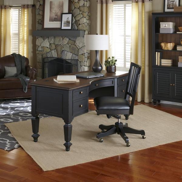 Grandview 66-inch Half Pedestal Desk with Chair
