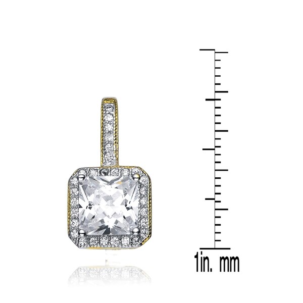 Womens 925 Sterling Silver Cubic Zirconia Dollar Sign Rhodium Stud Earrings