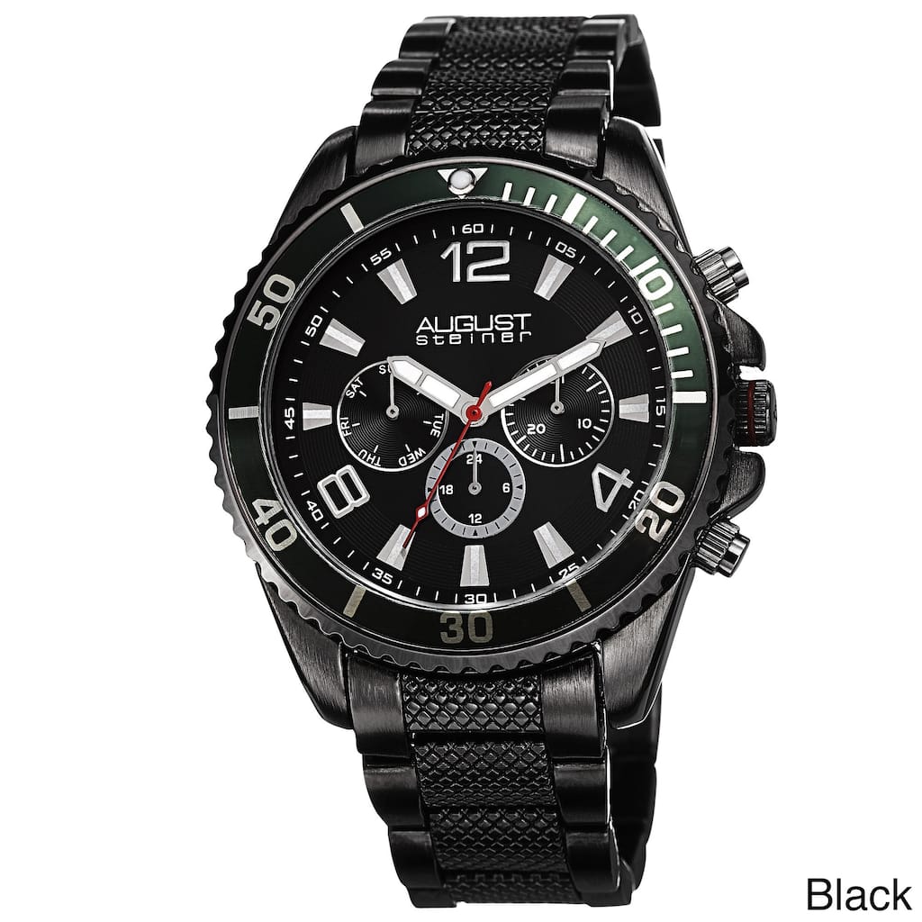 August Steiner Men's Swiss Quartz Multifunction Bracelet Watch