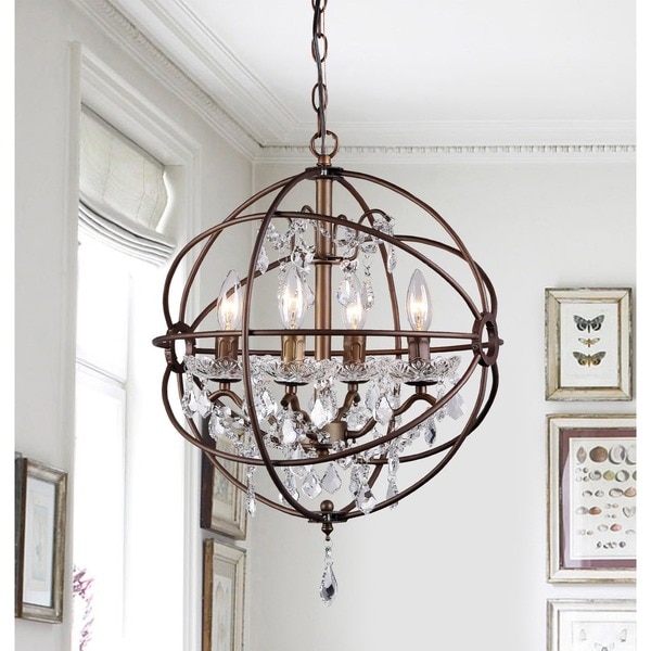 bronze glass chandelier