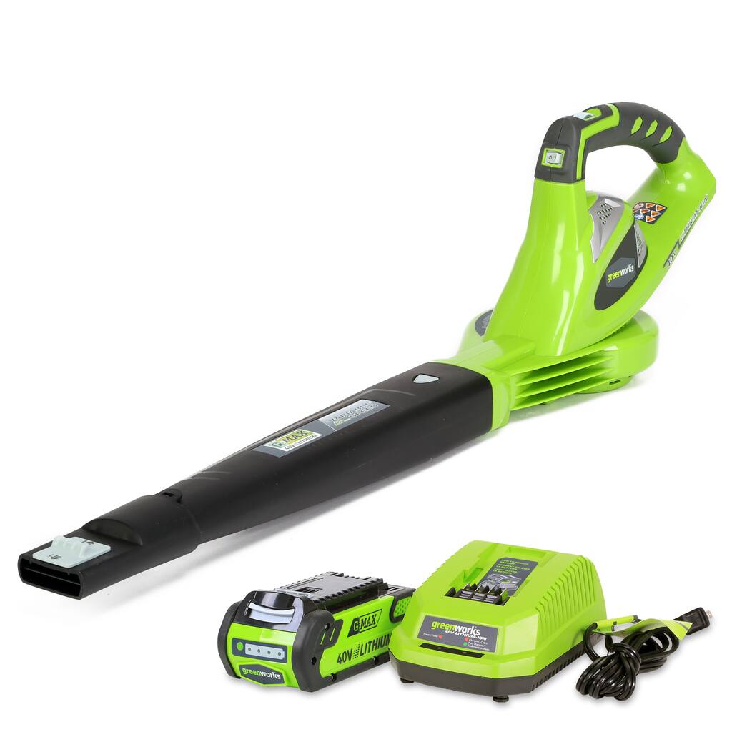 GreenWorks G-MAX 40V 150MPH Cordless Sweeper with 2AH Battery and Charger