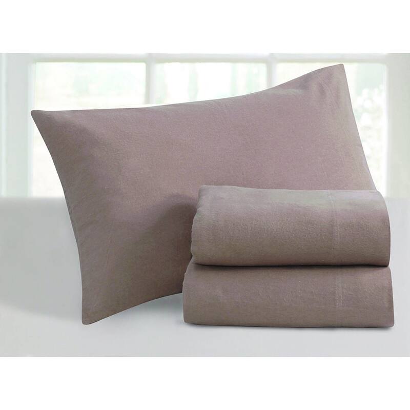 Ultra-soft 5-ounce Solid Flannel Deep Pocket Bed Sheet Set