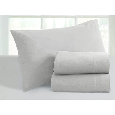 Ultra-soft 5-ounce Solid Flannel Deep Pocket Bed Sheet Set