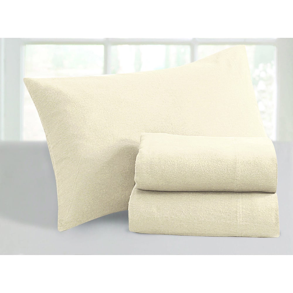 Ultra-soft 5-ounce Solid Flannel Deep Pocket Bed Sheet Set