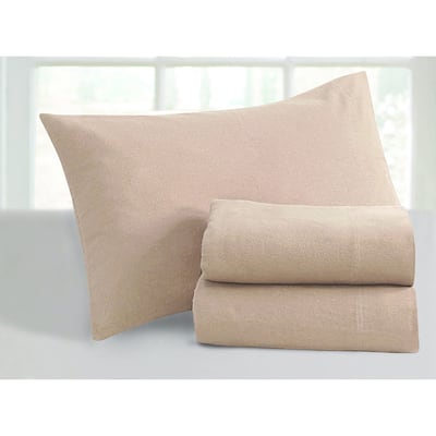 Ultra-soft 5-ounce Solid Flannel Deep Pocket Bed Sheet Set