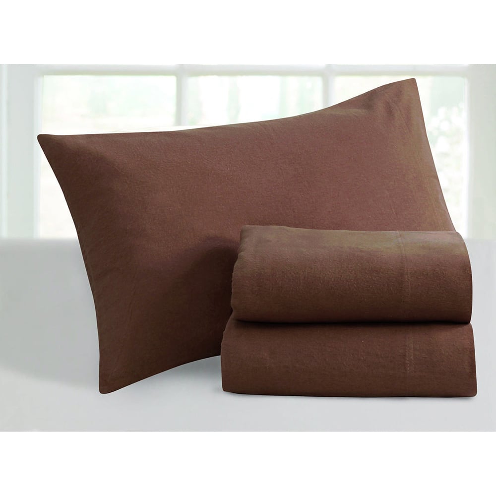 Ultra-soft 5-ounce Solid Flannel Deep Pocket Bed Sheet Set