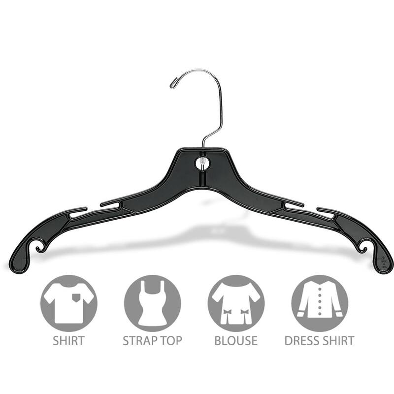 Classic Plastic Hanger with Notches and Swivel Hook
