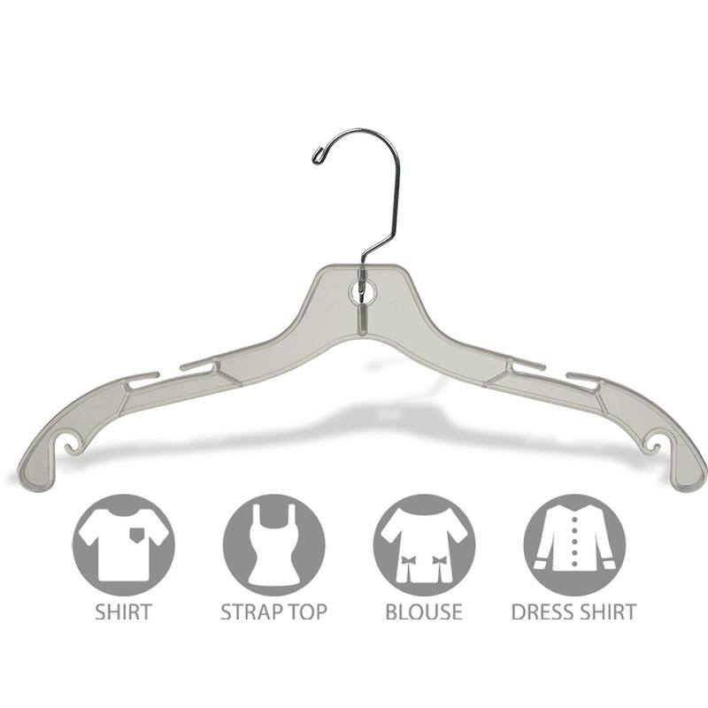 Classic Plastic Hanger with Notches and Swivel Hook
