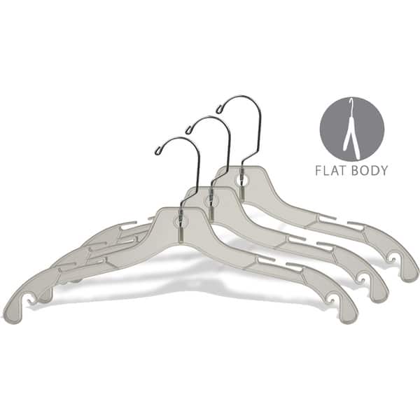  Only Hangers Count of 100 Clear Plastic Children's Dress Hanger  with Chrome Hook 10 inches : Home & Kitchen