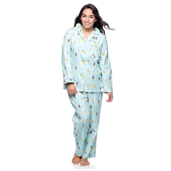 Fashion Adult Sleep Tops Thick Warm Flannel Pajama Women