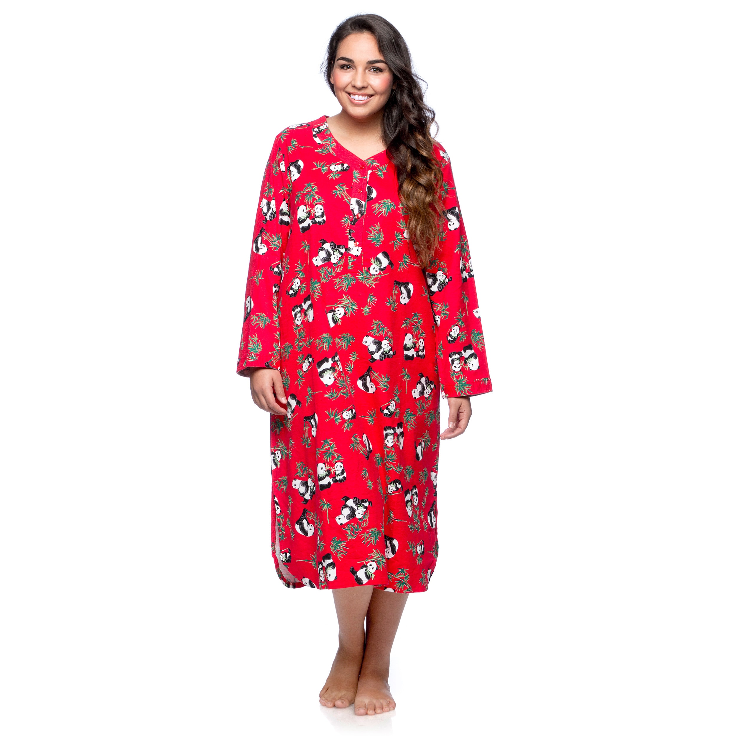 women's plus size flannel nightgowns