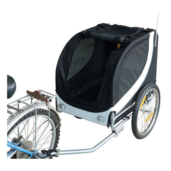 black bike trailer