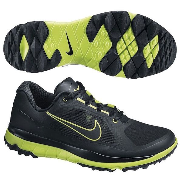 black and green golf shoes