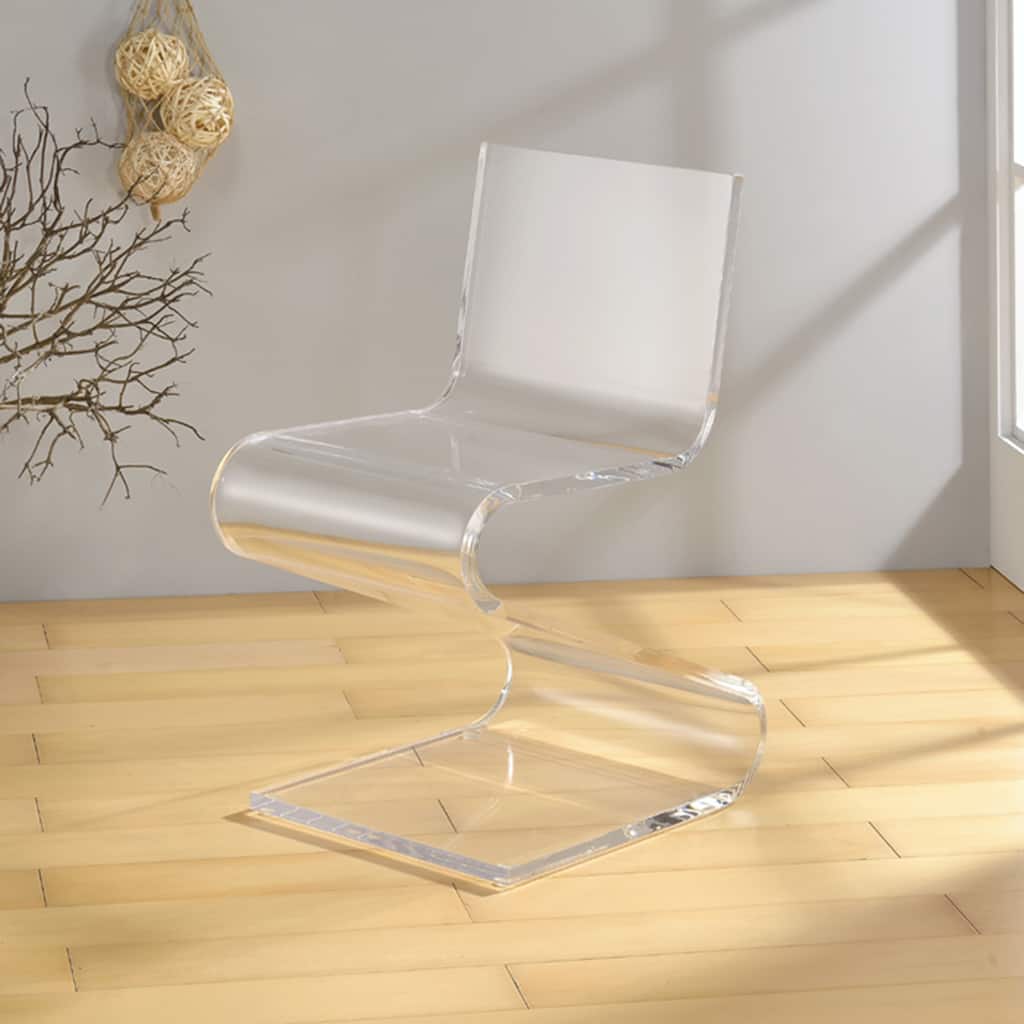 Pure Decor Clear Acrylic Acrylic Z Style Chair