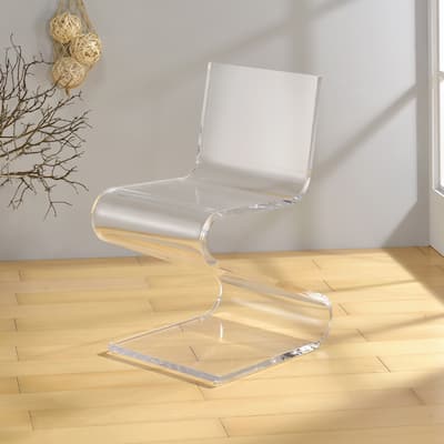 Pure Decor Clear Acrylic Acrylic Z Style Chair