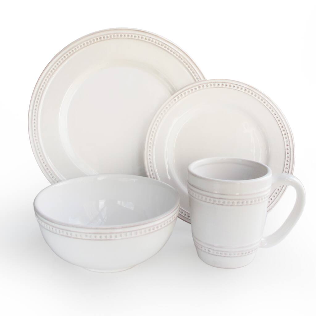 American Atelier Bianca Dots 16-piece Dinnerware Set