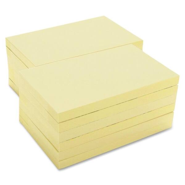 Sparco Premium Yellow Adhesive Sticky Notes - 12/PK