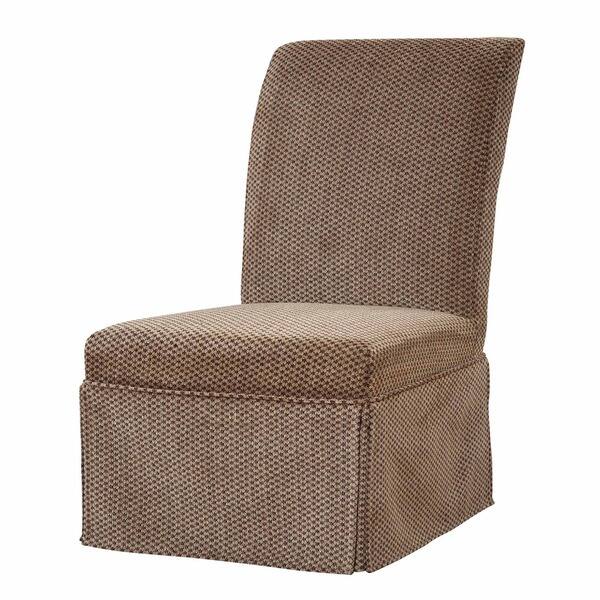 Powell Guinevere Brown and Tan Checked Chenille Skirted Slip Over