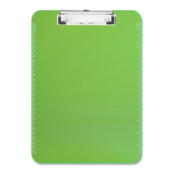 Sparco Neon Green Plastic Clipboards with Flat Clip   16697118