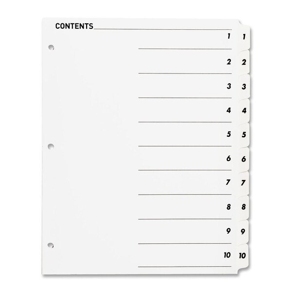 Shop Sparco Quick Index Dividers w/Table Of Cont. Page 10/ST Free