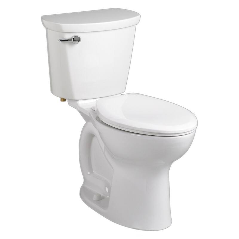American Standard White Cadet Pro Right Height Round-front 10-inch Round Left-lever Seat