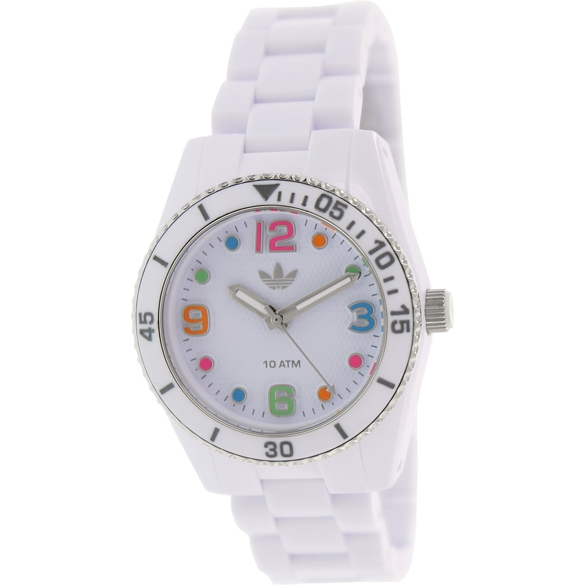 Plastic Quartz Watch with White Dial 