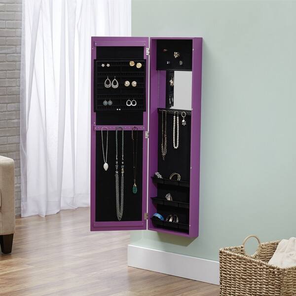 Shop Innerspace Over The Door Wall Hang Mirrored Purple