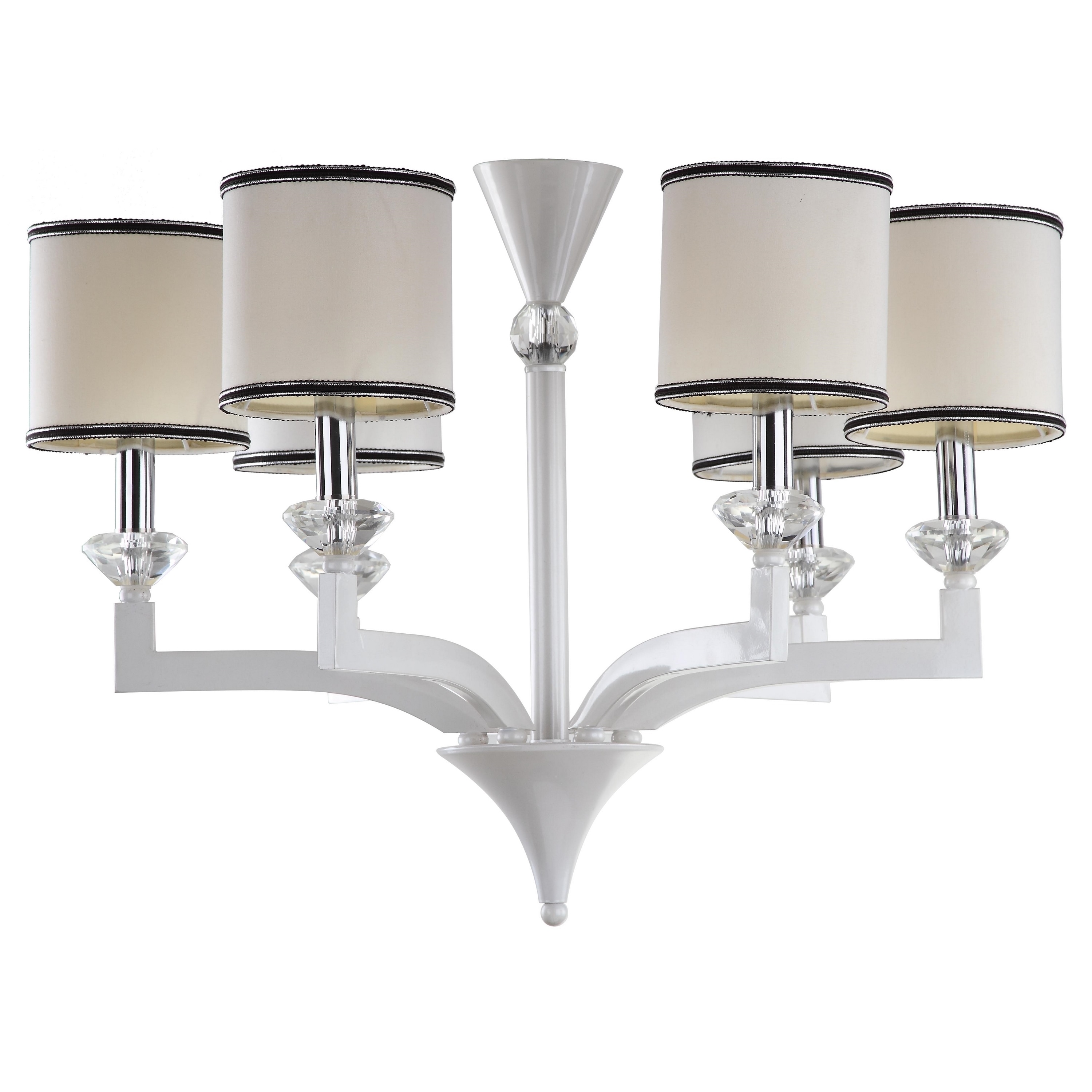 Safavieh Lighting Erin Adjustable 6-light Pearl White Chandelier (LIT4214A) - Chandeliers For Bedrooms by Overstock.com