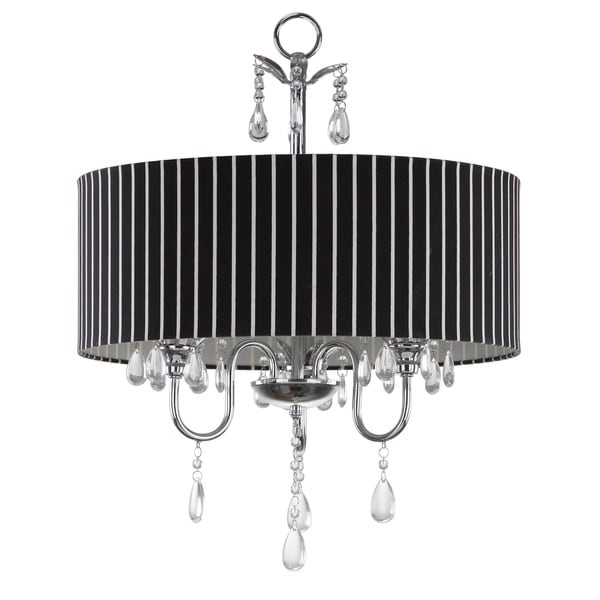 Safavieh Lighting 18-inch Adjustable 3-Light Abbeville Chrome Chandelier