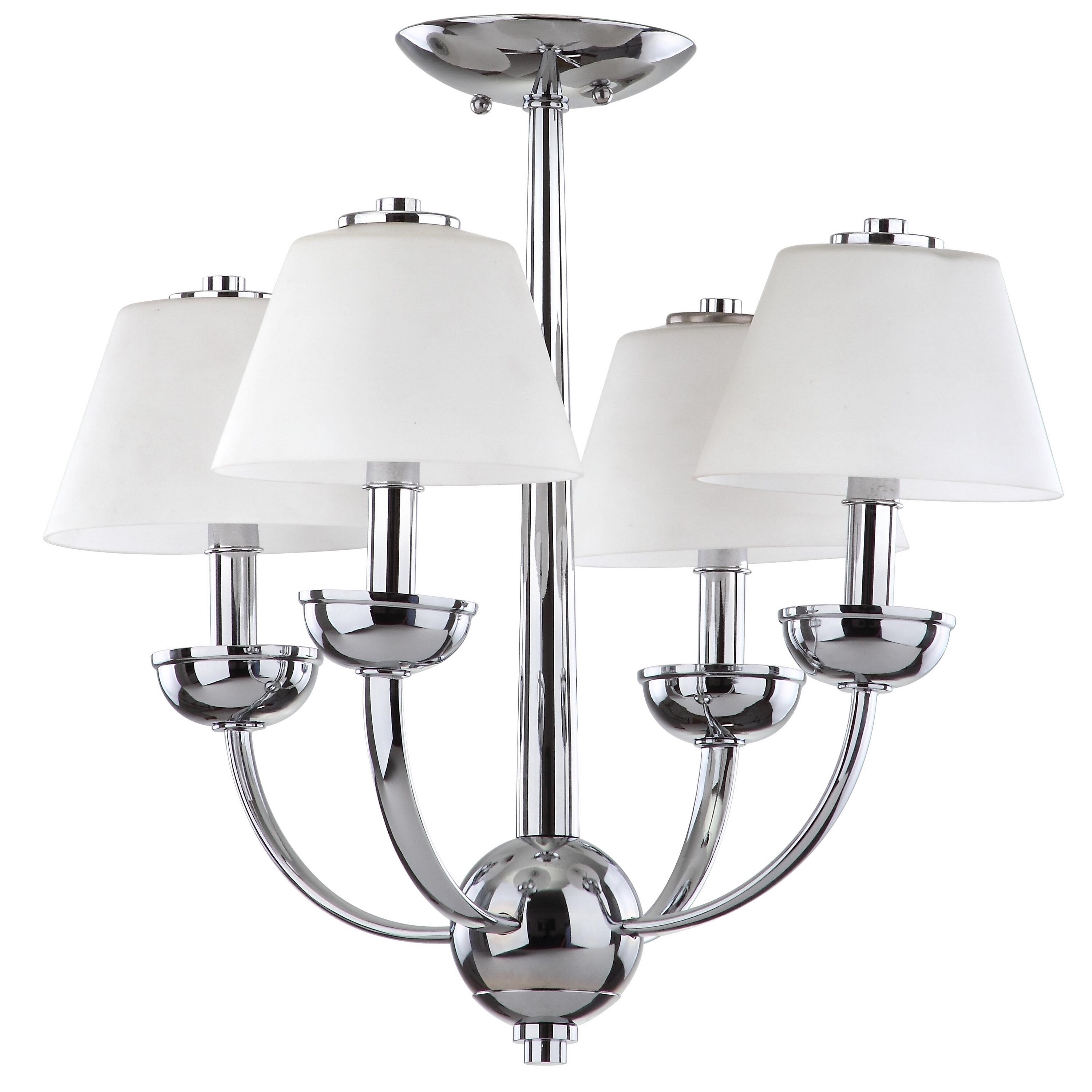 Safavieh Lighting Yardley Adjustable 4-light Chrome Chandelier (LIT4190A) - Chandeliers For Bedrooms by Overstock.com