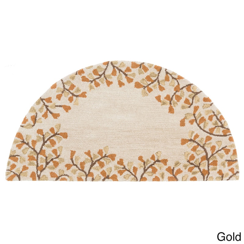 Rome Hand Tufted Floral Border Area Rug