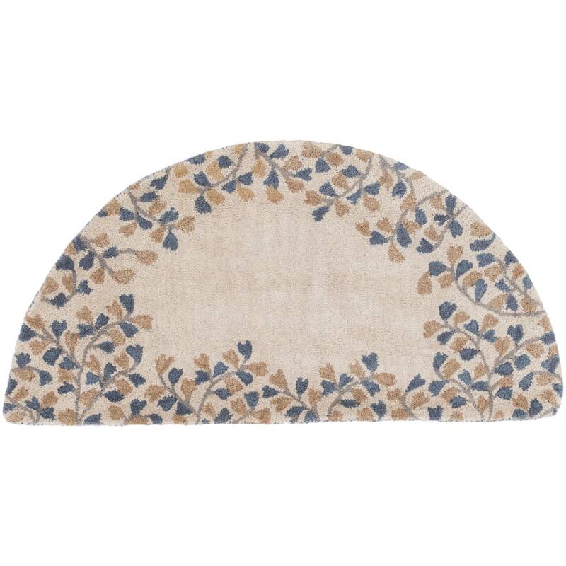 Rome Hand Tufted Floral Border Area Rug