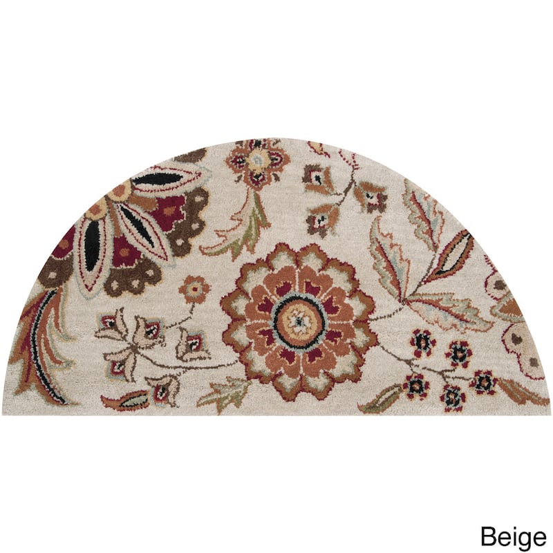 Lily Hand-tufted Transitional Floral Pattern Wool Area Rug