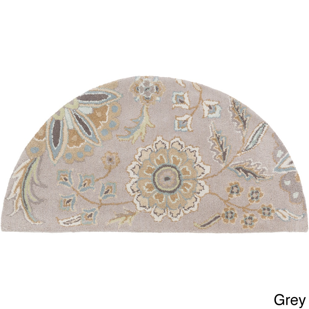 Lily Hand-tufted Transitional Floral Pattern Wool Area Rug