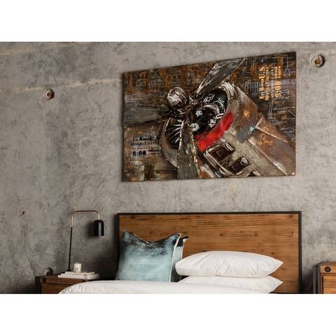Aurelle Home Aviation Plane Wall Canvas Art - Multi-color