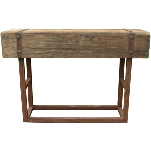 Shop Aurelle Home Salvaged Rustic Wood Bar Table ...