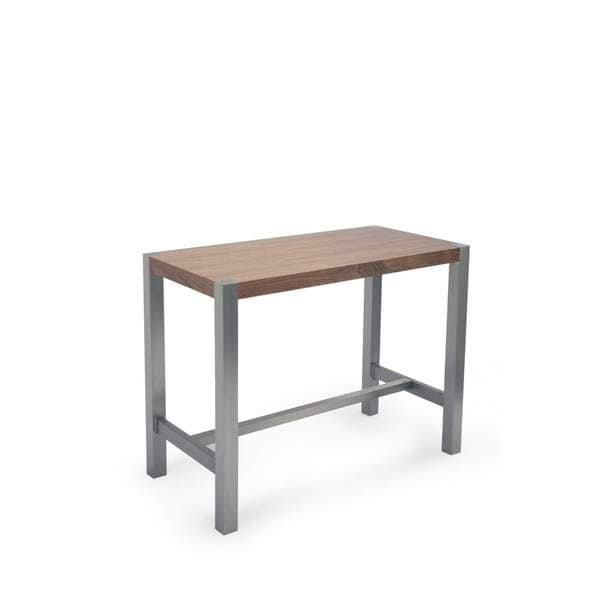 Aurelle Home Walnut Modern Counter Table - On Sale - Bed Bath