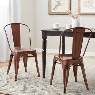 Tabouret Brushed Copper Bistro Dining Chairs Set Of 2 Tabouret Brushed Copper Bistro Dining Chairs Set Of 2